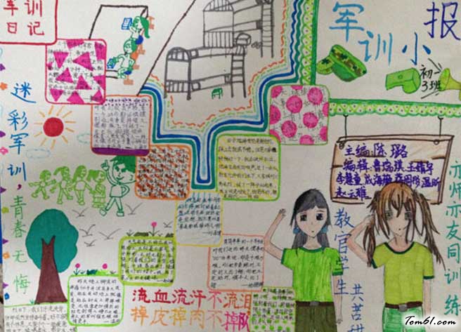 军训手抄报版面设计图3图片1