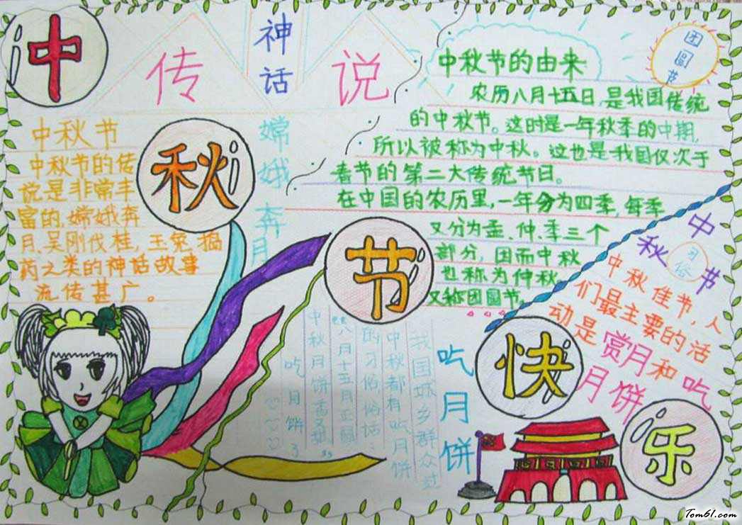 中秋节手抄报版面设计图3图片1