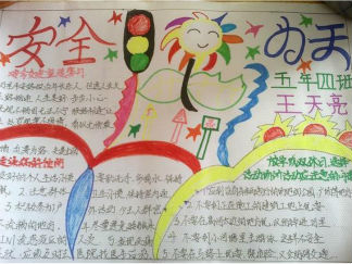 安全教育手抄报版面设计图2