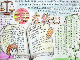 国家宪法日2手抄报版面设计图