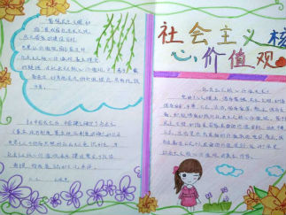 社会主义核心价值观的手抄报版面设计图2
