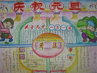 元旦手抄报版面设计图2