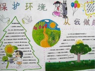 防止污染,保护环境手抄报版面设计图