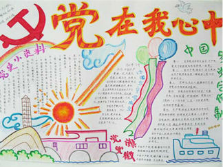 建党节手抄报版面设计图13