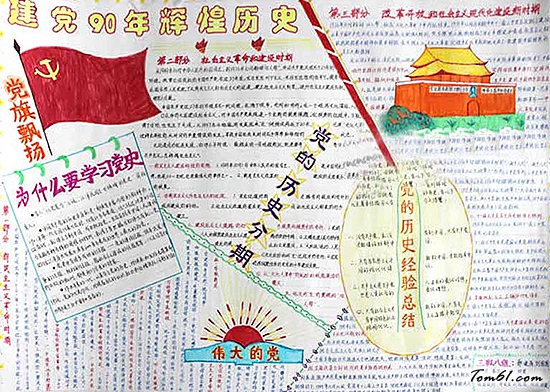 建党日手抄报版面设计图图片1