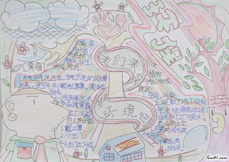 节约环保的手抄报版面设计图图片1