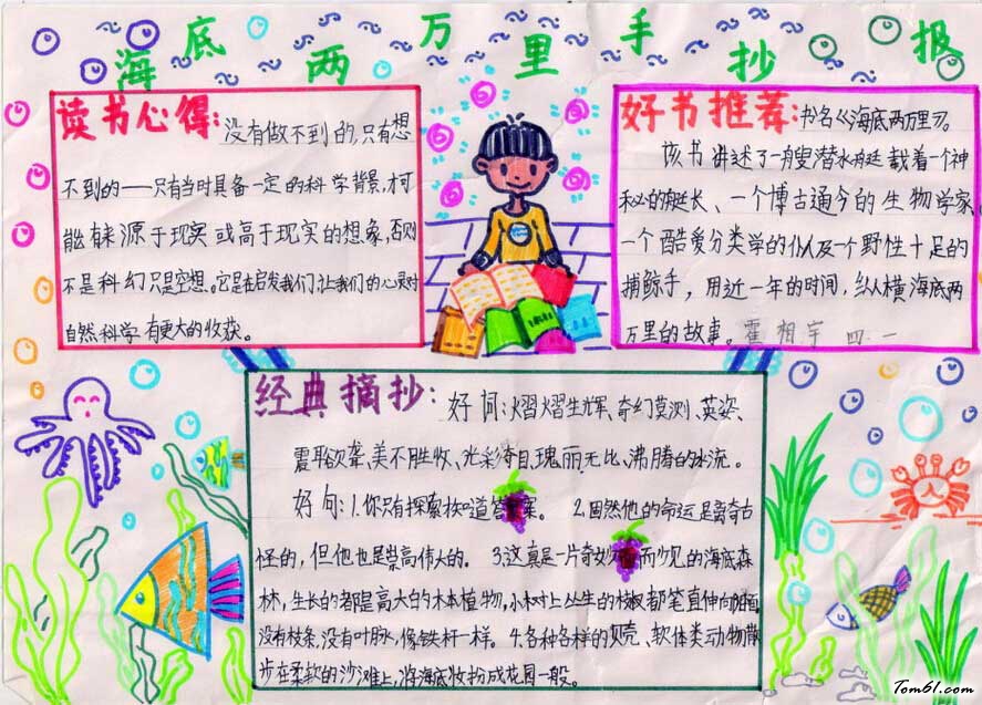 海底两万里手抄报版面设计图5图片1