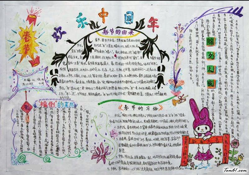 春节主题手抄报版面设计图3图片1