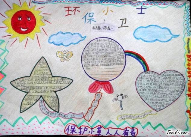 提倡环保的手抄报版面设计图图片1