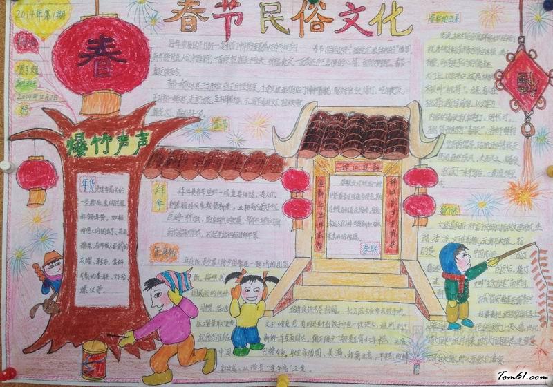 迎接新年手抄报版面设计图