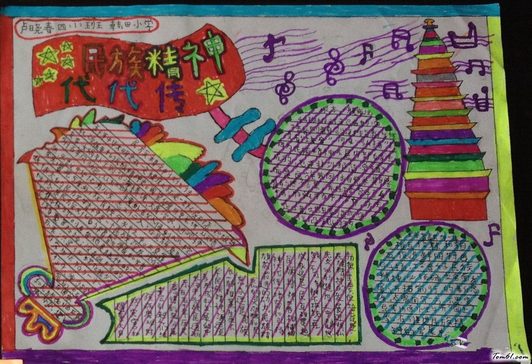 民族精神代代传手抄报版面设计图图片1