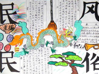 各地民风民俗手抄报版面设计图3