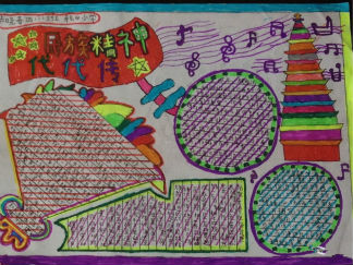 民族精神代代传手抄报版面设计图