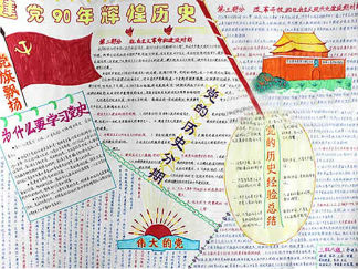 建党日手抄报版面设计图