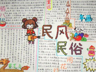 各地民风民俗手抄报版面设计图
