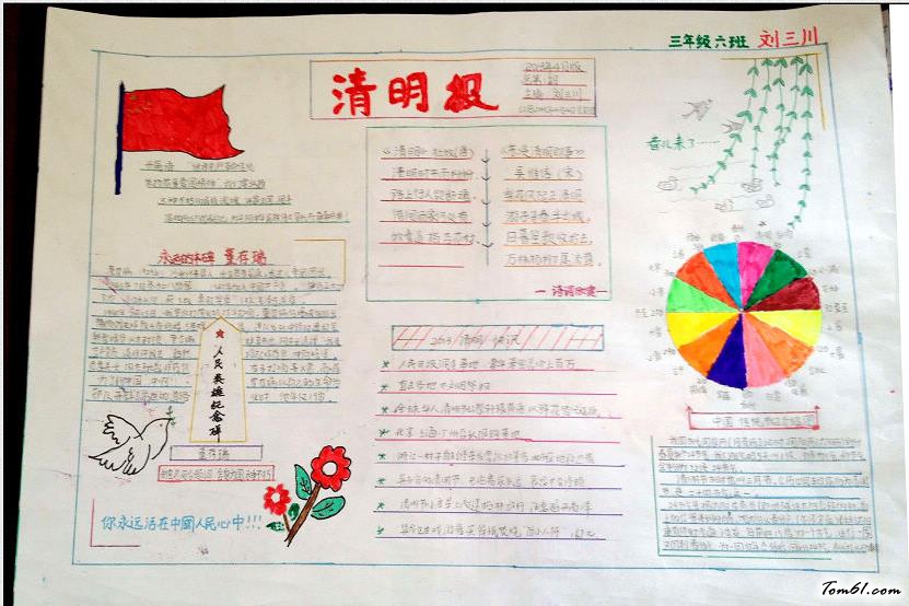 清明节手抄报版面设计图7图片1 清明节手抄报版面设计图7图片1