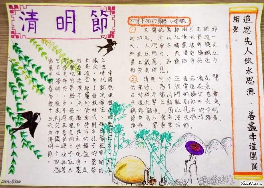 清明节手抄报版面设计图23图片1