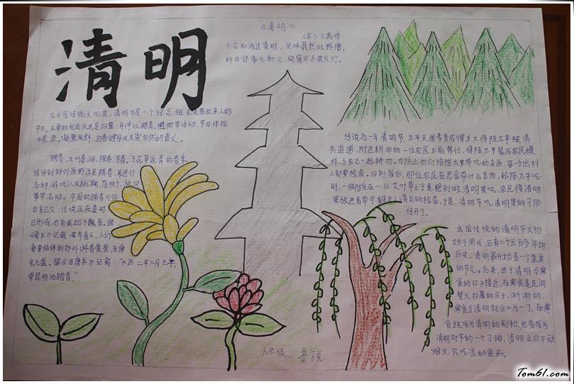 清明节手抄报版面设计图28图片1