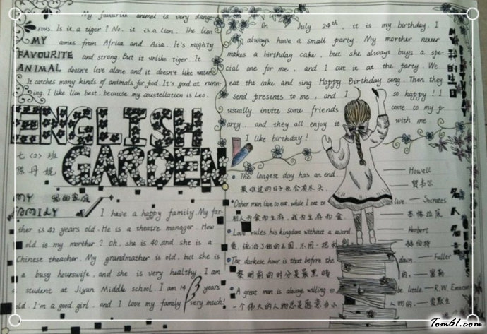 英语手抄报版面设计图10图片1