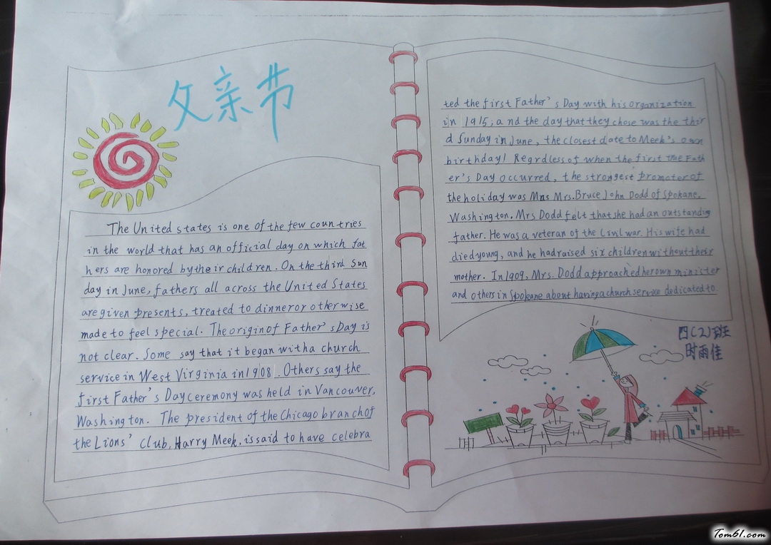 父亲节英语手抄报版面设计图4图片1
