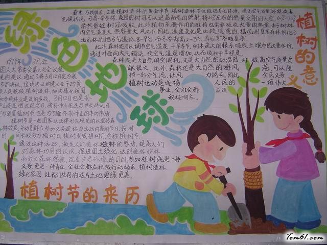 植树节手抄报版面设计图5图片1