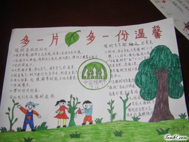 植树节手抄报版面设计图8图片1