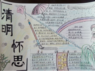 清明节手抄报版面设计图8