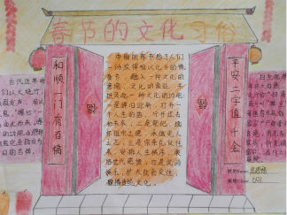 春节文化手抄报版面设计图