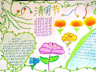 清明节的手抄报版面设计图