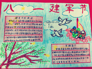“八一”建军节手抄报版面设计图