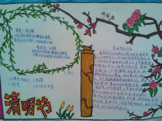 清明节的手抄报版面设计图15
