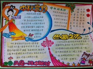 团圆夜中秋手抄报版面设计图