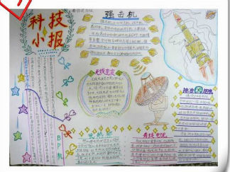 科技小报科普手抄报版面设计图