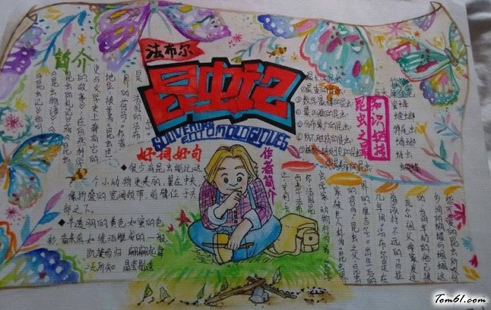 昆虫记语文手抄报版面设计图图片1