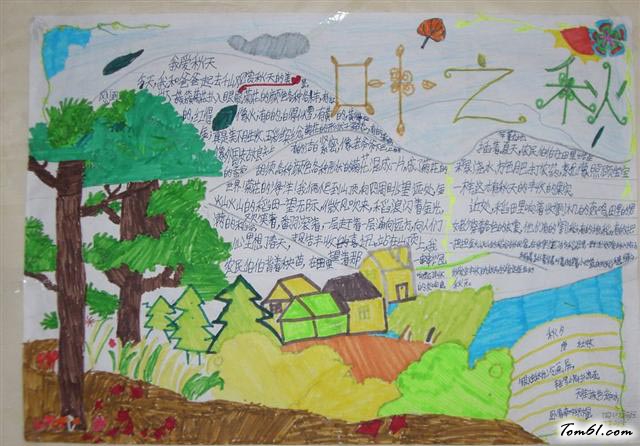 叶知秋手抄报版面设计图图片1