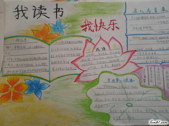 ”我读书，我快乐“手抄报版面设计图图片1