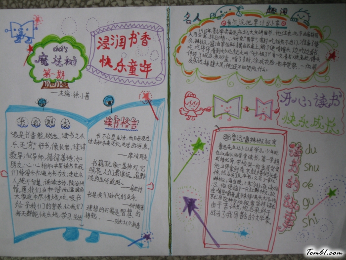 快乐读书手抄报版面设计图4图片1