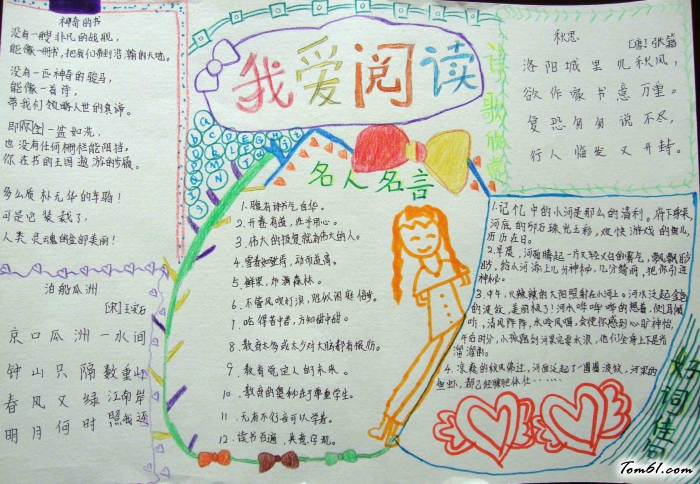 我爱阅读手抄报版面设计图图片1