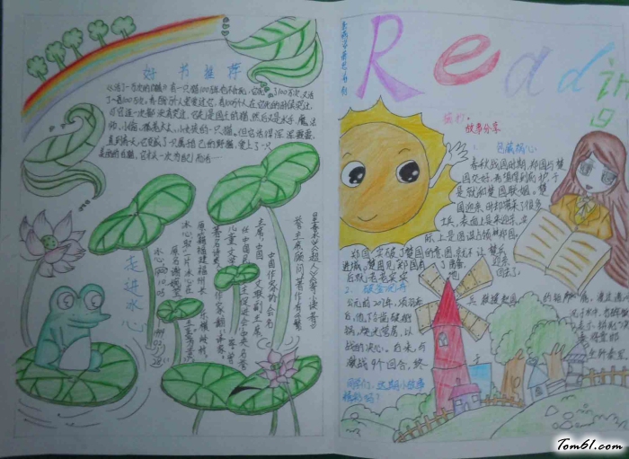 读书天地手抄报版面设计图图片1