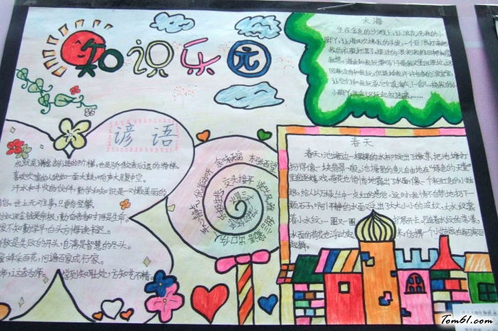 知识乐园读书手抄报版面设计图图片1