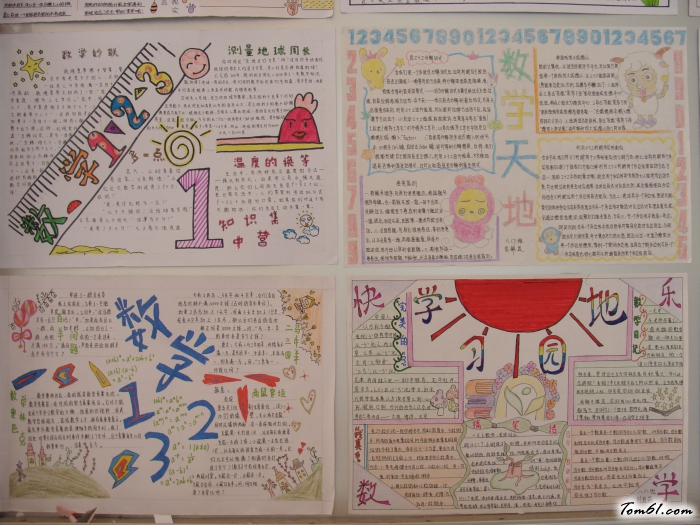 快乐数学手抄报版面设计图图片1