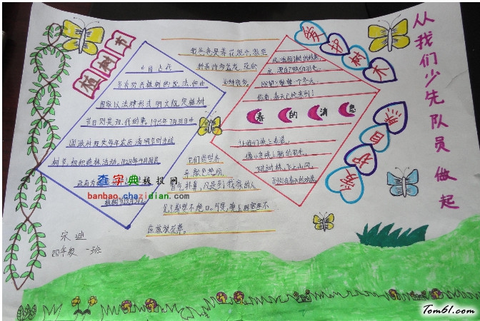 小学生植树节手抄报版面设计图2图片1