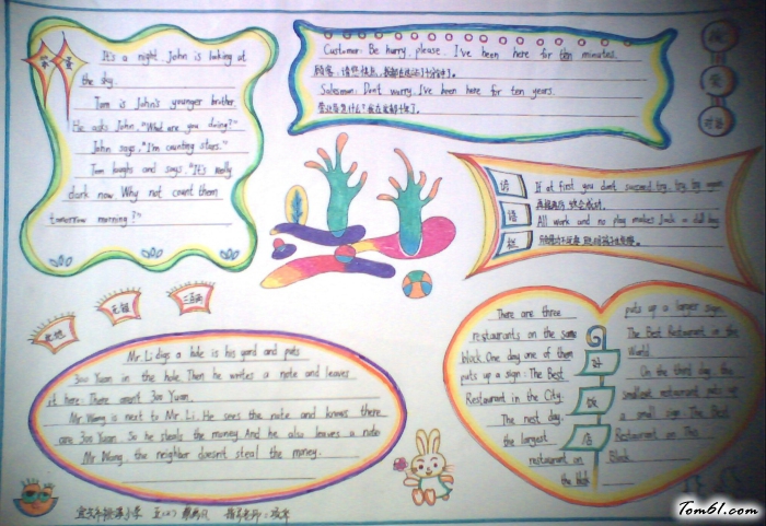 英语小学生手抄报版面设计图图片1