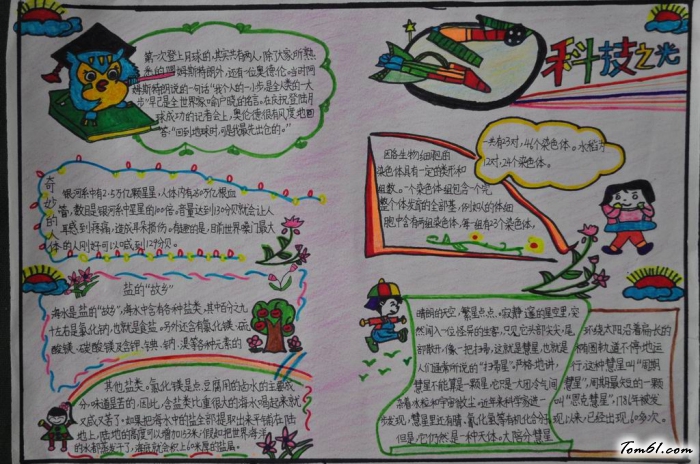 科技之光小学生科普手抄报版面设计图2图片1