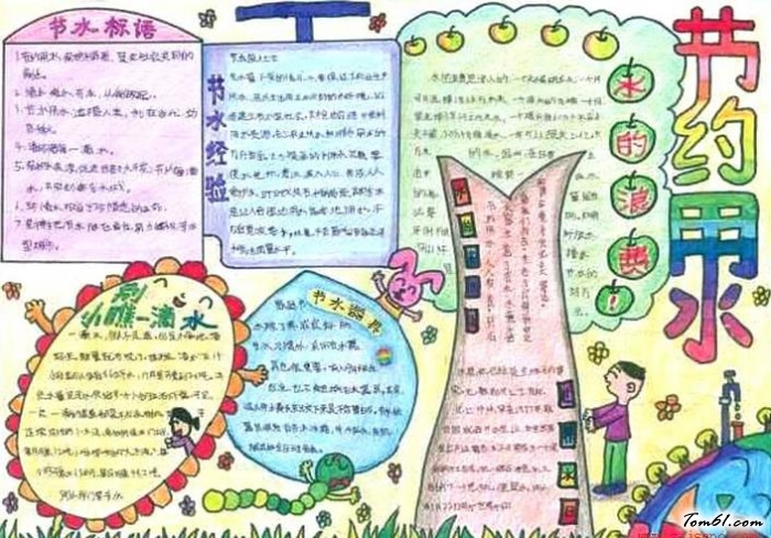 节水环保手抄报版面设计图2图片1