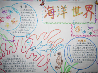 海洋世界小学生手抄报版面设计图