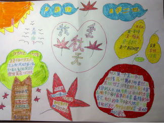 美丽秋天手抄报版面设计图