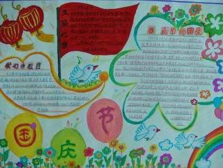 节日的颂歌手抄报版面设计图