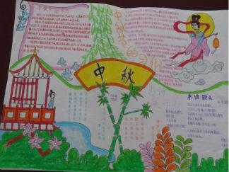 中秋佳节手抄报版面设计图