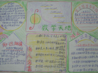 数学天地手抄报版面设计图2